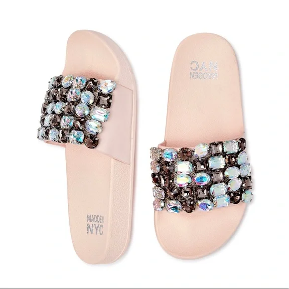 Madden Girl Shoes Embellished Madden Nyc Slide Sandals Women